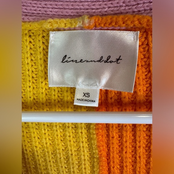 Line & Dot Women’s Catalina Colorblocked Cardigan Colorful Sweater Size XS - Picture 4 of 8